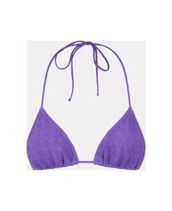 MC2 Saint Barth Woman Purple Crinkle Triangle Top