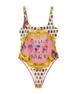 Versace 'heritage Butterflies And Ladybugs' One-piece Swimsuit