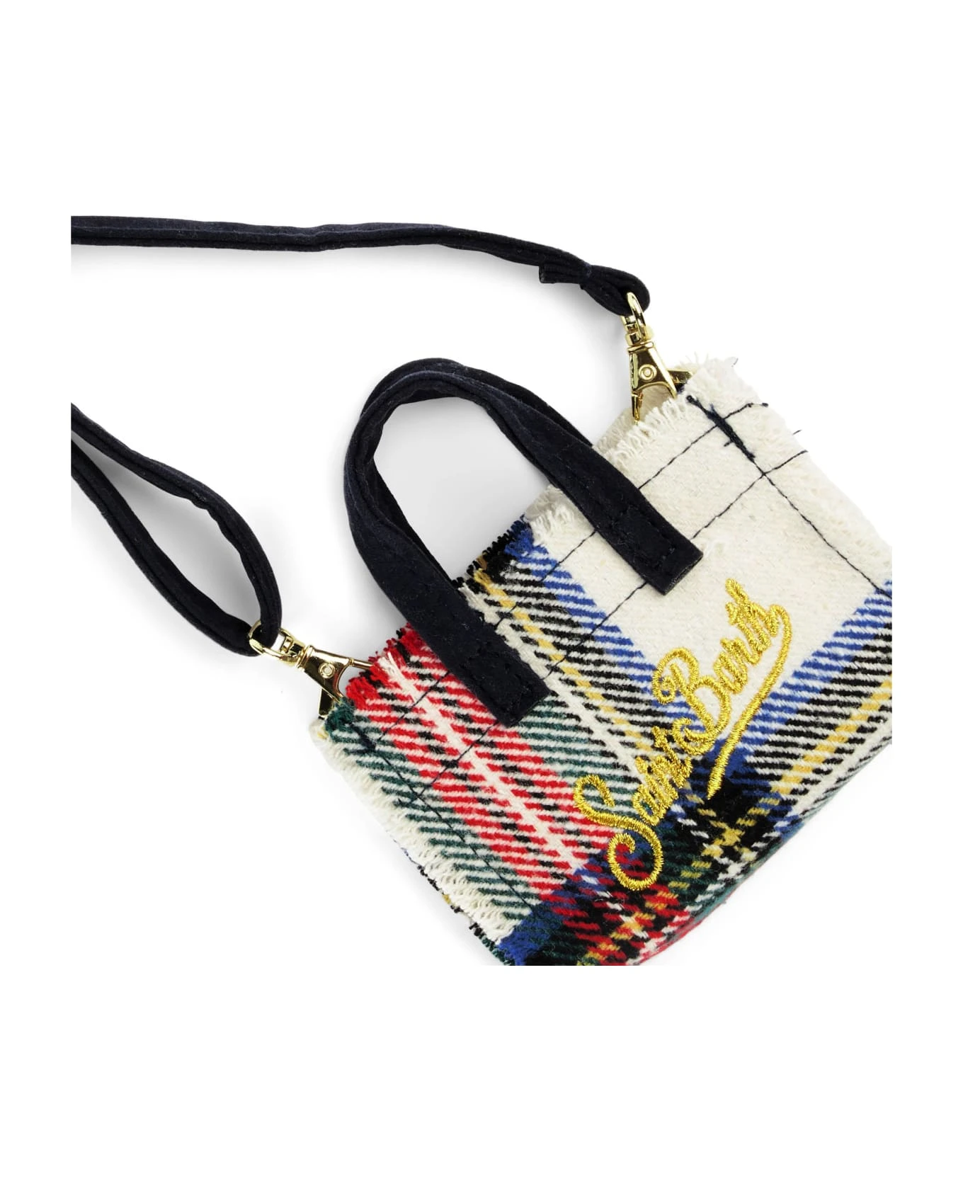 MC2 Saint Barth Wooly Key Holder With Tartan Print - Image 2