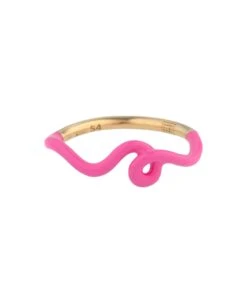 Pink Wave Stacking Ring