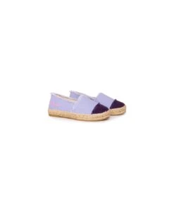 MC2 Saint Barth Lilac Canvas Espadrillas With Embroidery