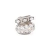 Alexander McQueen Jewelled Accumulation Ring In Antiqued Silver