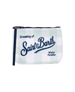 MC2 Saint Barth Aline Wooly Pochette With Gingham Print