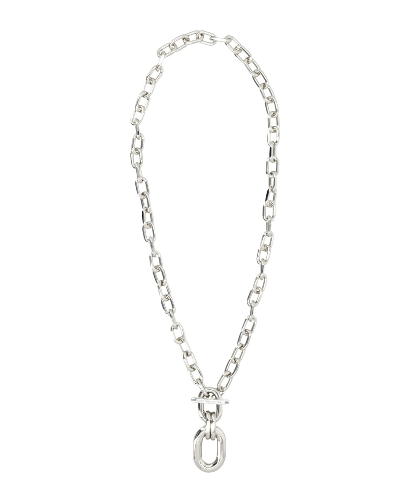 Paco Rabanne Silver Xl Link Extra Pendant Necklace