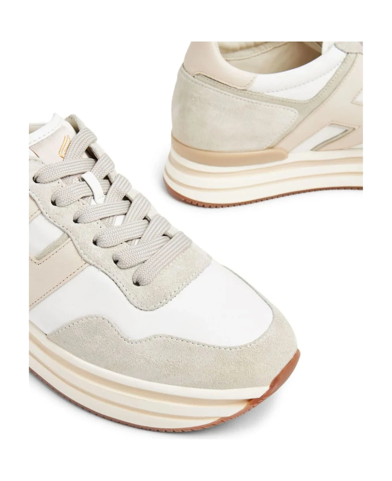 Sneakers Hogan Midi H222 White Ivory Grey - Image 4