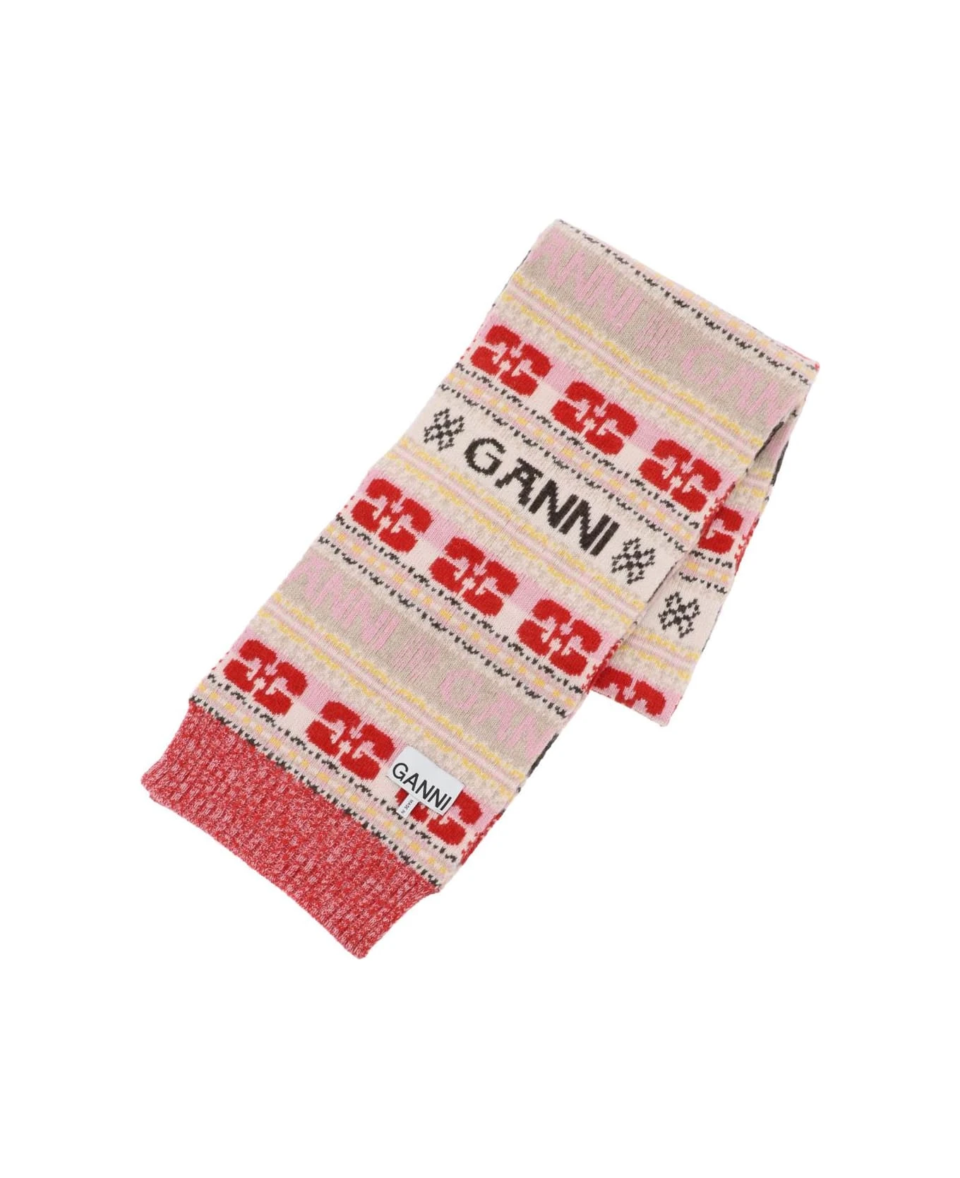 Ganni Graphic Logo Scarf - Image 3