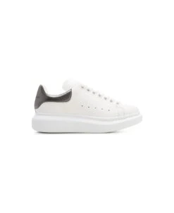 Alexander McQueen White And Silver Oversize Sneakers