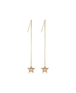 Versace Medusa Charm Earrings With Crystral Embellishment In Gold-tone Brass Woman