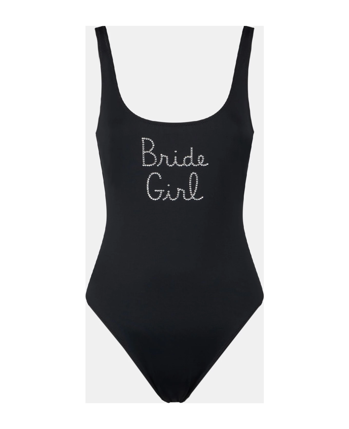 MC2 Saint Barth Woman One Piece Swimsuit With Bride Girl Rhinestone Embroidery - Image 4