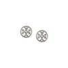 Tory Burch Miller Stud Earrings In Silver-tone Brass Woman