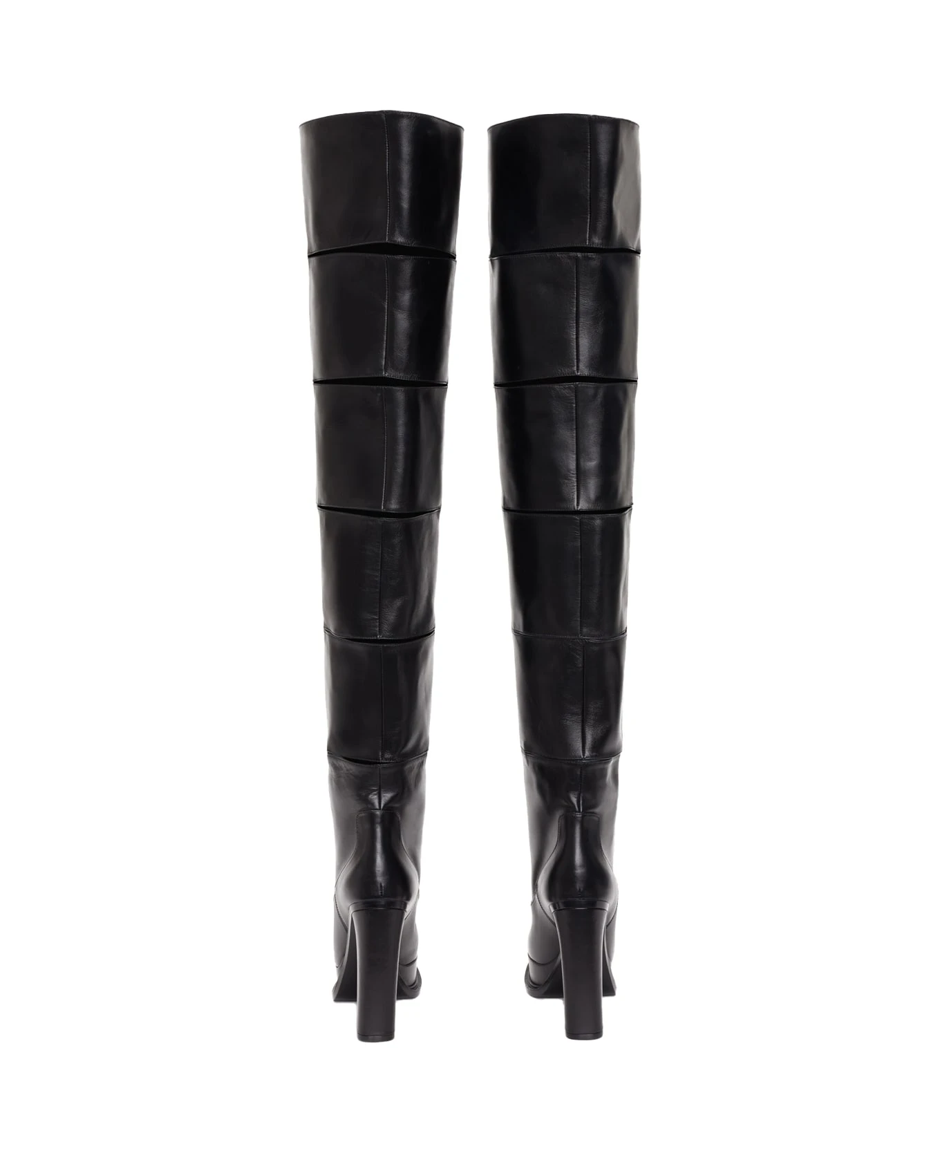 Alexander McQueen Black Cuissard Boots With Platform - Image 4