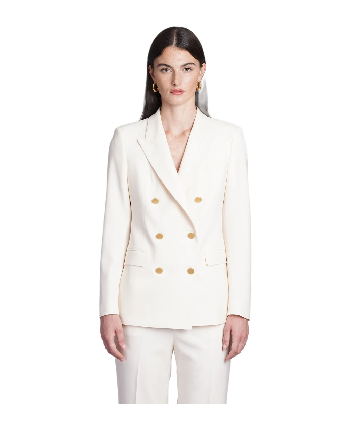 Dress In Beige Polyester