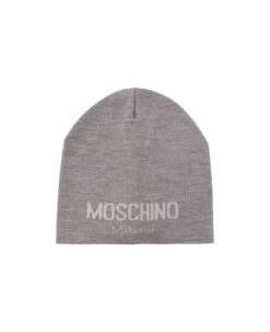 MOSCHINO Logo Intarsia-knit Slip-on Beanie